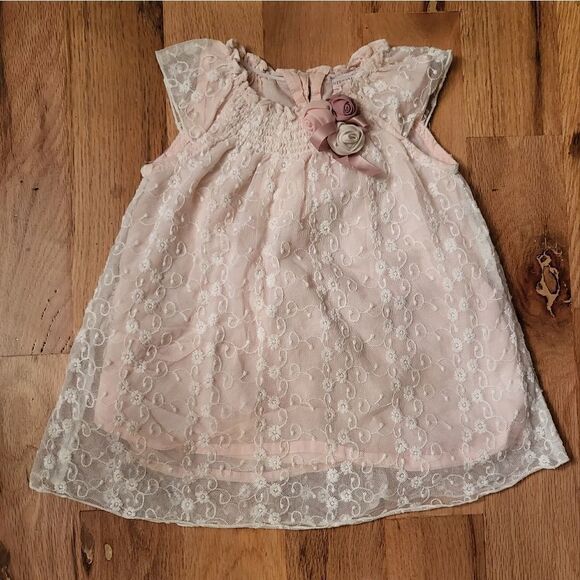 Catherine MALANDRINO Lace Overlay Baby Dress - Picture 6 of 9